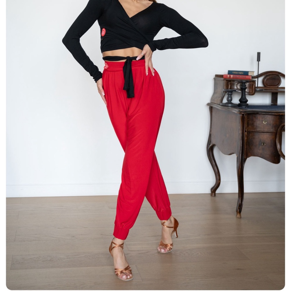 Primabella Red Latin Dance Trousers Medium